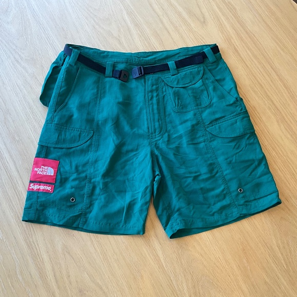 Supreme x The North Face Packable Belted Trekking Shorts, Green, Size Medium - Picture 1 of 4